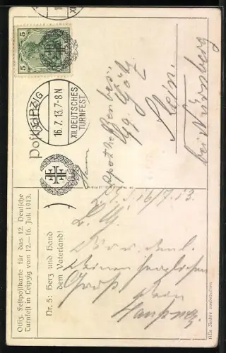 AK Leizpig, Begrüssung beim Turnfest 1913