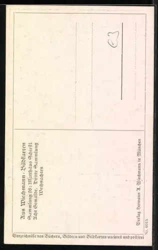 Künstler-AK Matthäus Schiestl: Es ist ein Reis entsprungen, im Stall zu Bethelehem