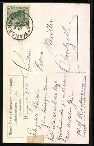 Künstler-AK Ernst Kutzer: Heidenröslein, Fräulein lehnt ihre Verabredung ab