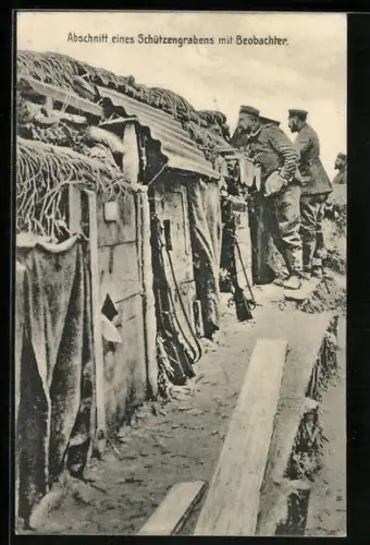 AK Beobachter in einem Abschnitt eines Schützengrabens