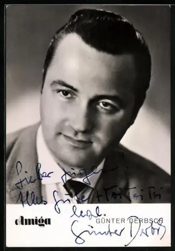 AK Günter Derbsch im Porträt mit Autograph