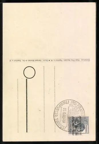 Künstler-AK Frankfurt am Main, Deutsche Turnmeisterschaften in den Sommerspielen 1948