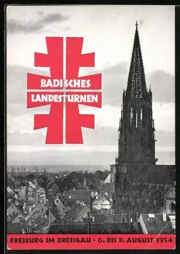 AK Freiburg / Breisgau, Badisches Landesturnen 1954, Teilansicht