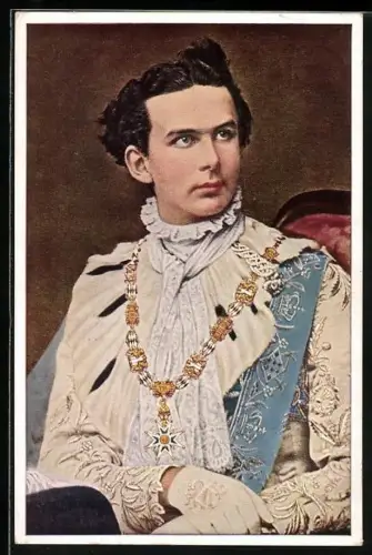 AK Ludwig II. von Bayern im Ordensrittergewand