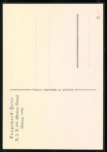 AK Langemarck, Blick auf die zerstörte Kirche