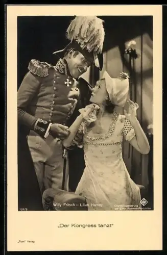 AK Der Kongress tanzt, Filmszene mit Willy Fritsch und Lilian Harvey