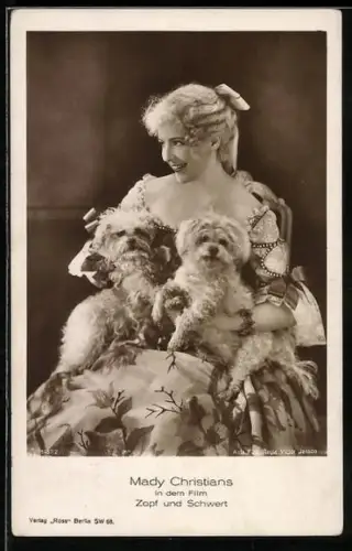 AK Filmszene aus Zopf und Schwert mit Mady Christians