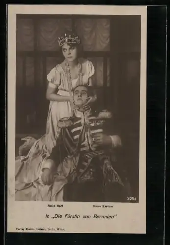 AK Schauspieler Stella Harf und Bruno Kastner in Die Fürstin von Beranien