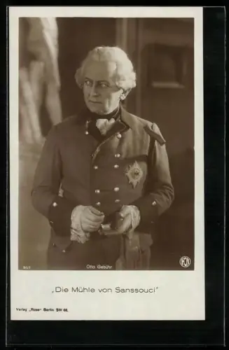 AK Filmszene, Otto Gebühr, Die Mühle Sanssouci
