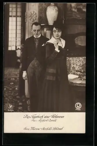 AK Erna Morena und Reinhold Schünzel in einer Filmszene aus Das Tagebuch einer Verlorenen