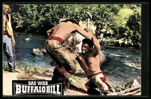 AK Häuptling Gelbe Hand attackiert Buffalo Bill mit einem Tomahawk