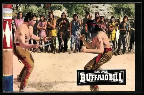 AK Filmszene aus Buffalo Bill, Zweikampf mit dem Häuptling Gelbe Hand