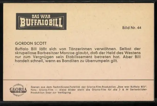 AK Filmszene aus Buffalo Bill. Buffalo Bill lässt sich von den Tänzerinnen verwöhnen