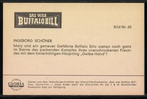 AK Schauspielerin Ingeborg Schöner in Das war Buffalo Bill