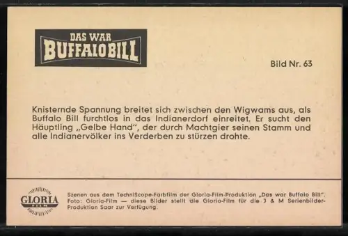 AK Filmszene aus Das war Buffalo Bill - Indianer mit Kriegsbemalung