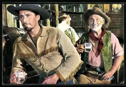 AK Filmszene aus Buffalo Bill. Buffalo Bill kennt kein Pardon für Bösewichte