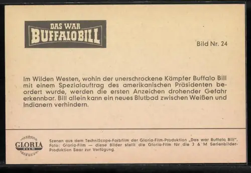 AK Filmszene aus Das war Buffaiobill, Bill will neues Blutbad zwischen Weissen & Indianern verhindern