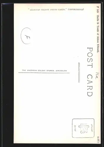 AK Haifa, Panorama & Tom of Abbas Efffendi