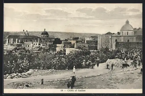 AK Cana of Galilee, Stadtblick