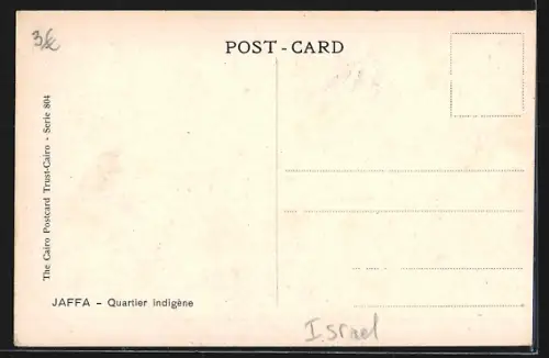 AK Jaffa, Native Quarter, Strasse in der Altstadt