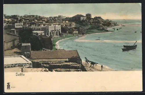 AK Jaffa, Panorama mit Booten