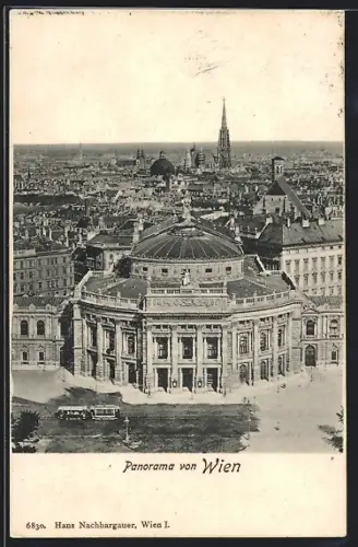 AK Wien, Burgtheater und Strassenbahn