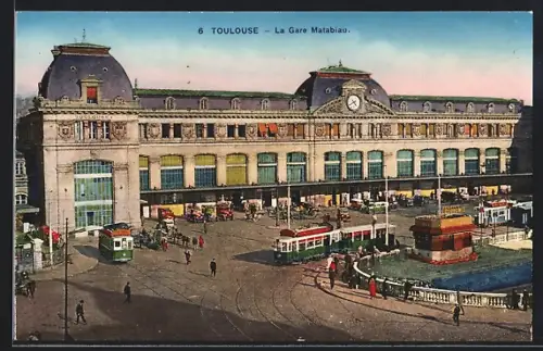 AK Toulouse, La Gare Matabiau, Bahnhof