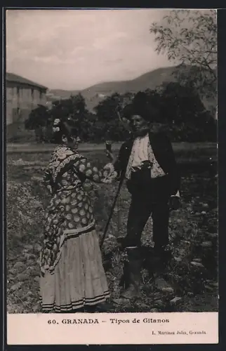 AK Granada, Tipos de Gitanos, Sinti und Roma / Zigeuner in Tracht