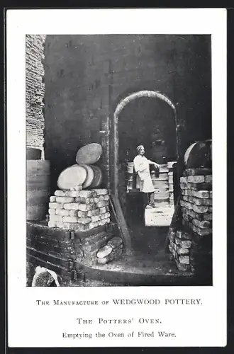 AK The Manufacture of Wedgwood Pottery, The Potter`s Oven, Emptying the Oven of Fired Ware