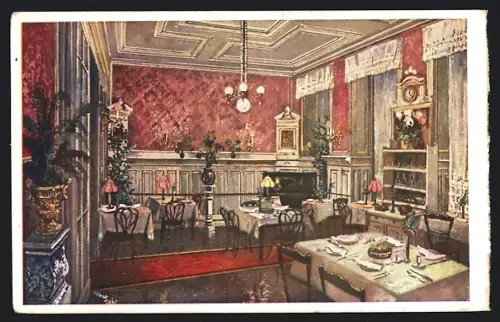 AK Wien, Restaurant Linde, Bes. Josef Lehner, Rotenturmstrasse 12, Ansichtskartengeschichte