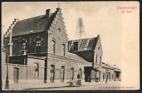 AK Blankenberghe, La gare, Ansicht des Bahnhofs