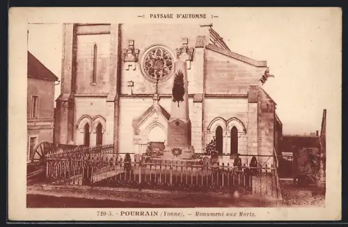 AK Pourrain /Yonne, Monument aux Morts