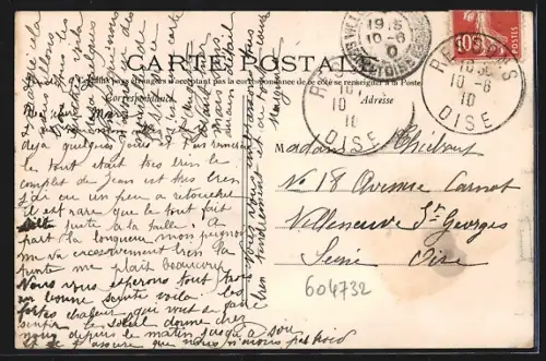 AK Ressons-sur-Matz, Angle de la rue des Ecoles