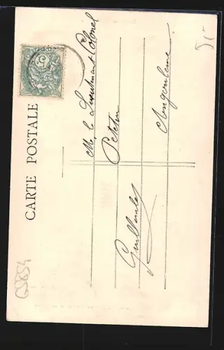 AK Heas, La Chapelle, la Sortie de la Messe