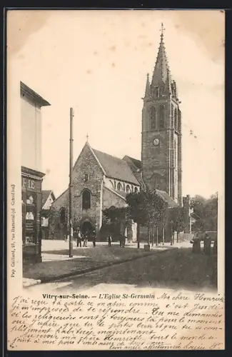 AK Vitry-sur-Seine, L`Eglise St-Germain