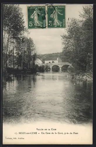 AK Bessy-sur-Cure, Vallée de la Cure, Un Coin de la Cure près du Pont