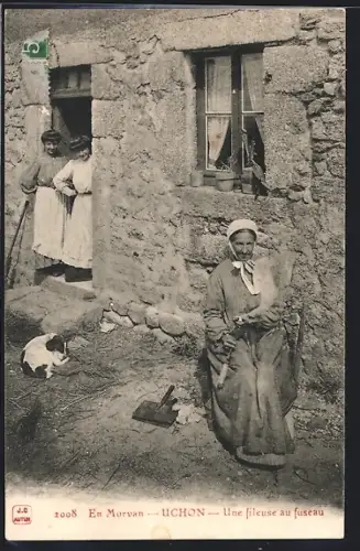 AK Uchon, Une fileuse au fuseau, Spinnrad