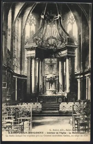 AK Saint-Jean-de-Losne, Intérieur de l'Eglise, le Maitre-Autel