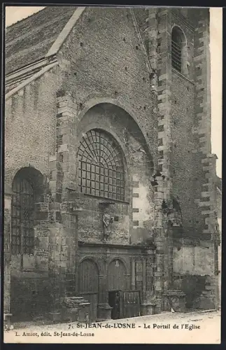 AK Saint-Jean-de-Losne, le Portail de l'Eglise