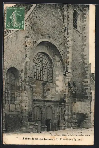 AK Saint-Jean-de-Losne, le Portail de l'Église