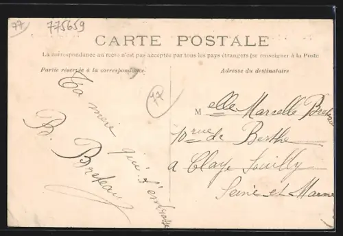 AK Montry, Vue générale de la Gare