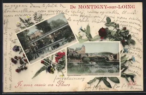 AK Montigny-sur-Loing, Le Pont et le Barrage