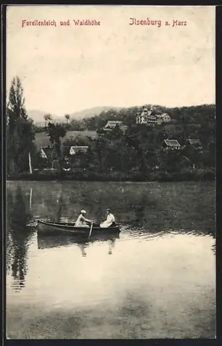AK Ilsenburg /Harz, Forellenteich und Waldhöhe