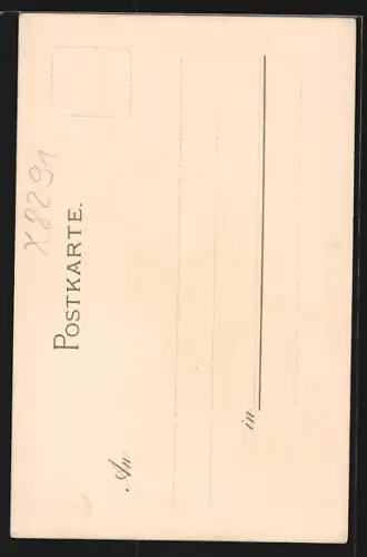 Lithographie Kloster St. Marienstern, Kloster und wend. Osterreiter, Max Näther