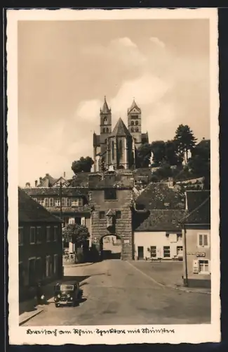 AK Breisach a. Rh., Tor mit Kirche im Hintergrund