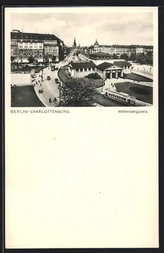 AK Berlin-Schöneberg, Wittenbergplatz mit Strassenbahn