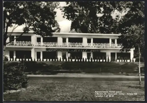 AK Berlin-Dahlem, Apartments Hotel Garni, Clay-Allee 150