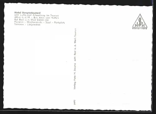 AK Altweilnau i. Ts., Hotel Burgrestaurant