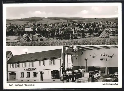 AK Gross-Bieberau, Hotel Schützenhof, Ortsansicht