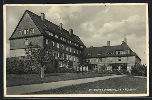 AK Schneeberg / Sachsen, Blick auf die Heilstätte Rosenhof